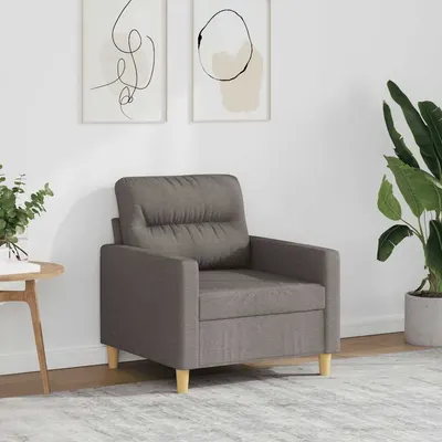 vidaXL Fotoliu canapea, gri taupe, 60 cm, material textil