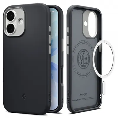 Husa MagSafe pentru Apple iPhone 17, Spigen, Caseology Nano Pop, Neagra ACS10366