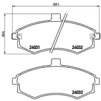Set placute frana, frana disc BREMBO P 30 020