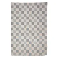 Covor albastru lavabil din amestec de bumbac 155x230 cm Muted Checkerboard – Flair Rugs