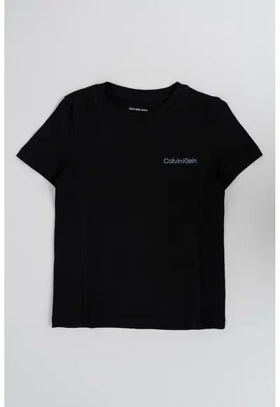 Tricou de bumbac cu logo - Negru