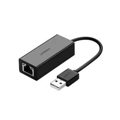 ADAPTOR RETEA Ugreen, "CR110" USB 2.0 to Gigabit RJ-45 10/100 Mbps Adapter, LED, negru "20254"