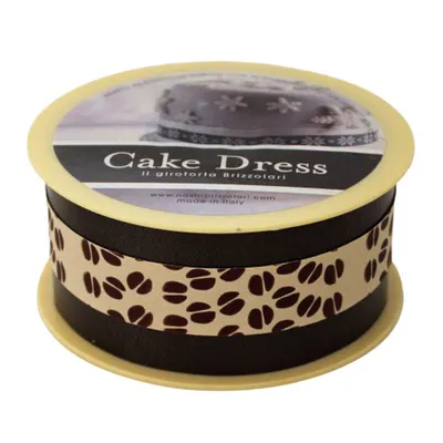 Bandă decorativă Cake Dress, pentru torturi și prăjituri, 4.5cm x 20m, Candy Maron Cafea