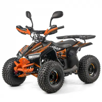 Atv copii Asix Muddy A2 110cc, roti 7 inch, 1+1 viteze, culoare negru portocaliu