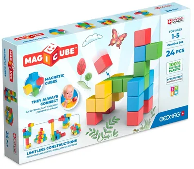 Cuburi magnetice Geomag - Magicube Creations, 24 piese