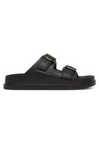 Papuci dama - piele naturala - negru