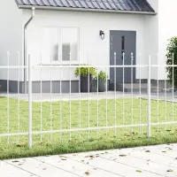 vidaXL Gard de Grădină WOERDEN 8 buc. 13,6 x 0,8 m Alb