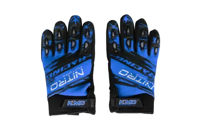 Manusi pentru copii KIMO Racing , culoare albastra