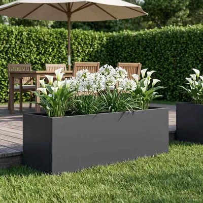 vidaXL Vază pentru Grădină Antracit 80 x 30 x 30 cm