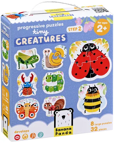 Puzzle pentru copii Banana Panda 8 în 1 - Creaturi mici