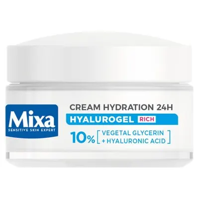 Crema hidratanta cu acid hialuronic pentru ten uscat Hyalurogel, 50ml, Mixa