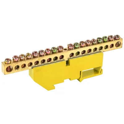 Neutral bus bar with DIN-Izolator SHNI-8x12-18-D-ZH