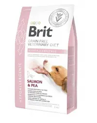 BRIT Veterinary Diets Dog Hypoallergenic Dieta veterniara pentru caini cu alergii si intolerante alimentare, cu somon 2 kg