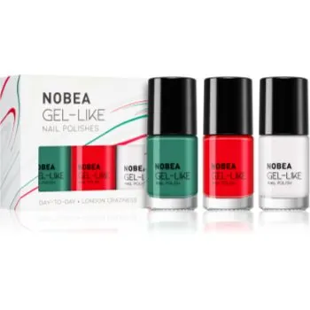 NOBEA Day-to-Day 3-Piece Gel-like Nail Polish set set de lacuri de unghii