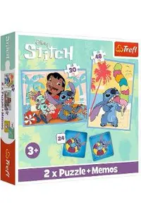Puzzle 2 in 1 + Memos. Disney Stitch