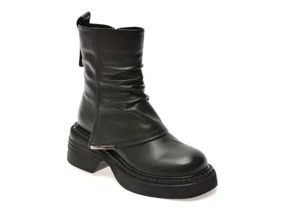 Ghete GRYXX negre, M1058B, din piele naturala