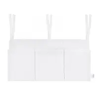 Organizator suspendat din muselina pentru pat, 60 x 30 cm, Little Amy, Alb
