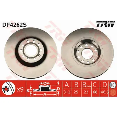 Disc frana TRW DF4262S