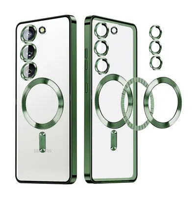 Husa LuxeArmor, Magsafe pentru Samsung Galaxy S23, Full cover, Ultra-subtire, Verde Engros