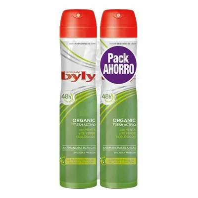 Deodorant spray, Byly, Organic Extra Fresh, verde, 2 bucăți