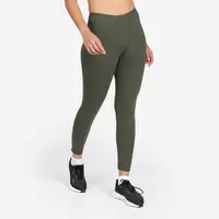 Colanți de sport clasici din bumbac, elastici, Kaki Damă