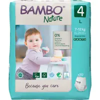 Scutece Ecolabel Pants Nr 4 pentru 7-12kg, 20 bucati, Bambo Nature