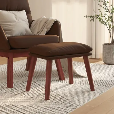 vidaXL Taburet, maro, 45x29,5x35 cm, piele ecologică