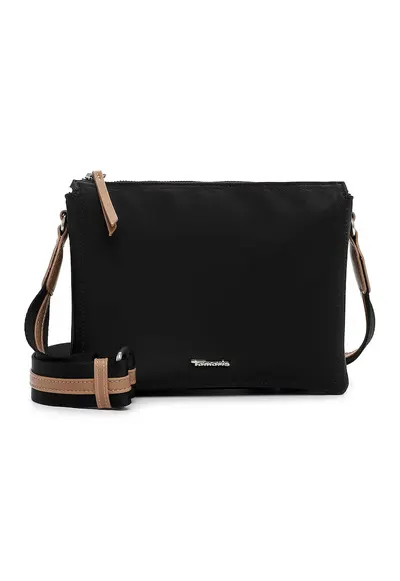 Geanta crossbody cu trei compartimente - Negru