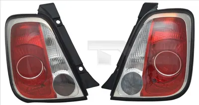 Stop tripla lampa spate dreapta potrivit FIAT 500 2007-2015 - (Semnalizator alb, culoare sticla: rosu, cadru negru)