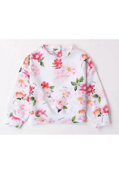 Hanorac cu model floral pentru fete - Sarabanda - 0.B201 - Multicolor