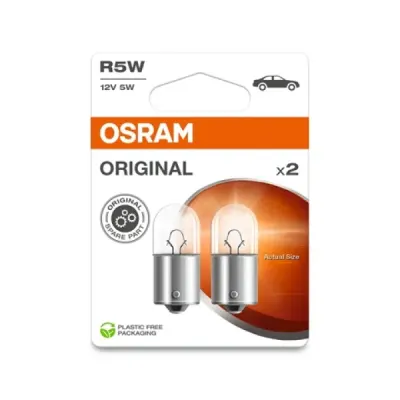 Set 2 becuri auto halogen Osram Original R5W 5W 12V 5007-02B