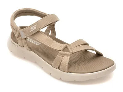 Sandale SKECHERS gri, GO WALK FLEX, din material textil