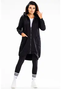 Hanorac dama bumbac Negru - Negru