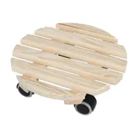 Bază mobilă pentru ghiveci din lemn ø 29 cm (înălțime 8 cm) Indoor – Esschert Design