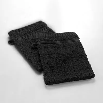 Prosopel de spălat pe corp negru din bumbac 15x21 cm Tendresse – douceur d'intérieur