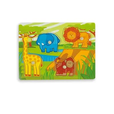 Puzzle din lemn Andreu toys - Jungla, cu indiciu