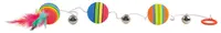 Jucarie 3 mingi Rainbow cu Clopotel Pe Sfoara 3.5 cm 4133