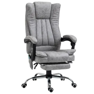 Scaun birou masaj si incalzire, pivotant 360°,62x67x113-120 cm,120 kg,Vinsetto | Aosom Romania