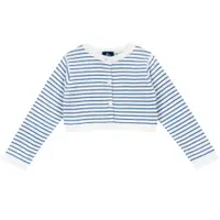 Cardigan copii Chicco tricotat, Alb Cu Bleu, 05507-66MC