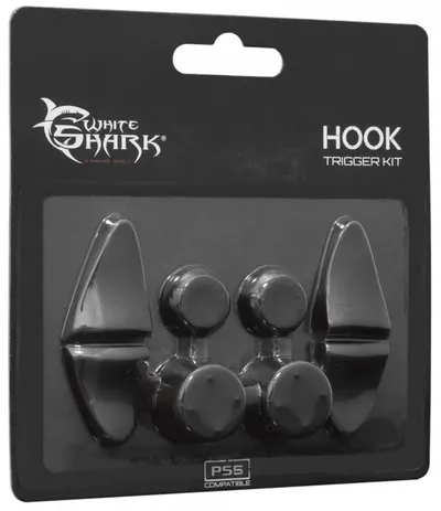 Set dopuri din silicon White Shark - Hook Trigger Kit, black (PS5)