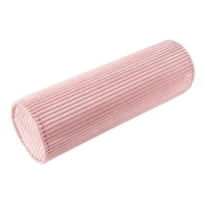 Pernă decorativă pentru copii roz cu tapițerie din catifea reiată Roll – Wigiwama