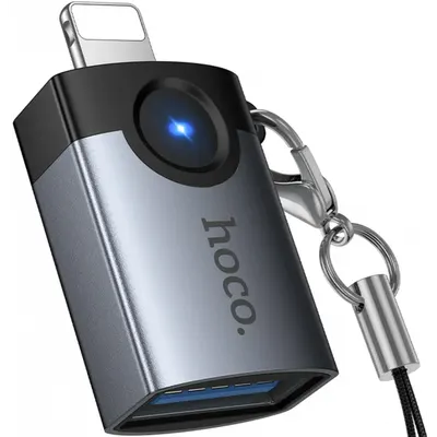 Adaptor OTG Lightning - USB-A HOCO UA46, Gri