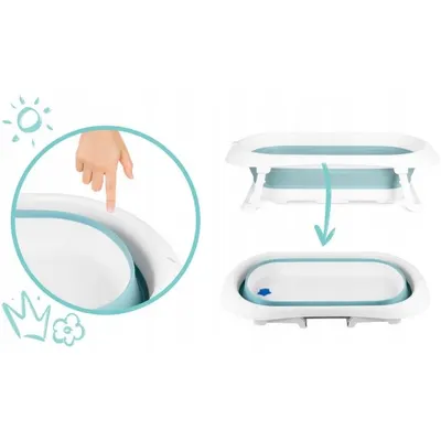 Cadita de baie cu dop de scurgere Ricokids albastru
