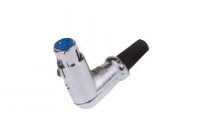 Conector de lipit XLR 3 pini mama unghi 90 grade, WTY0048