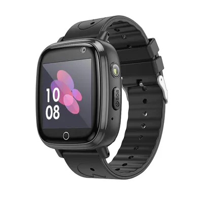 Ceas Inteligent HOCO Y100, pentru Copii, Baterie 400mAh, Bluetooth, Memorie 32Mb+32Mb, Curea silicon, Negru Engros