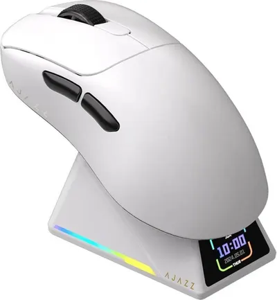 Ajazz Gaming mouse - AJ179 Apex, 8K, optică, wireless, albă