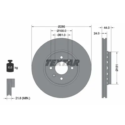 Disc frana TEXTAR 92254603