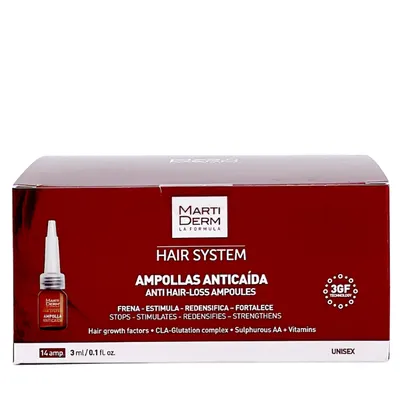 Tratament impotriva caderii parului Hairsystem 3GF, Martiderm | 14 fiole