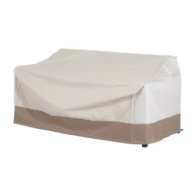 HomCom Prelată pentru Acoperirea Mobilierului din Material Oxford, Crem și Maro, 152x87x59/79cm