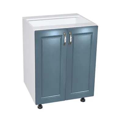 Corp inferior 60 cu 2 usi Zebra MDF Albastru drept